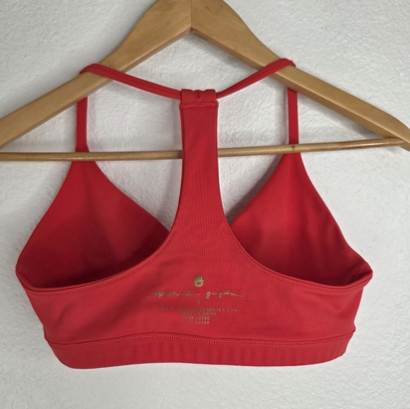 Spiritual Gangster sports bra with rouched front, red, size S - Picture 6 of 7